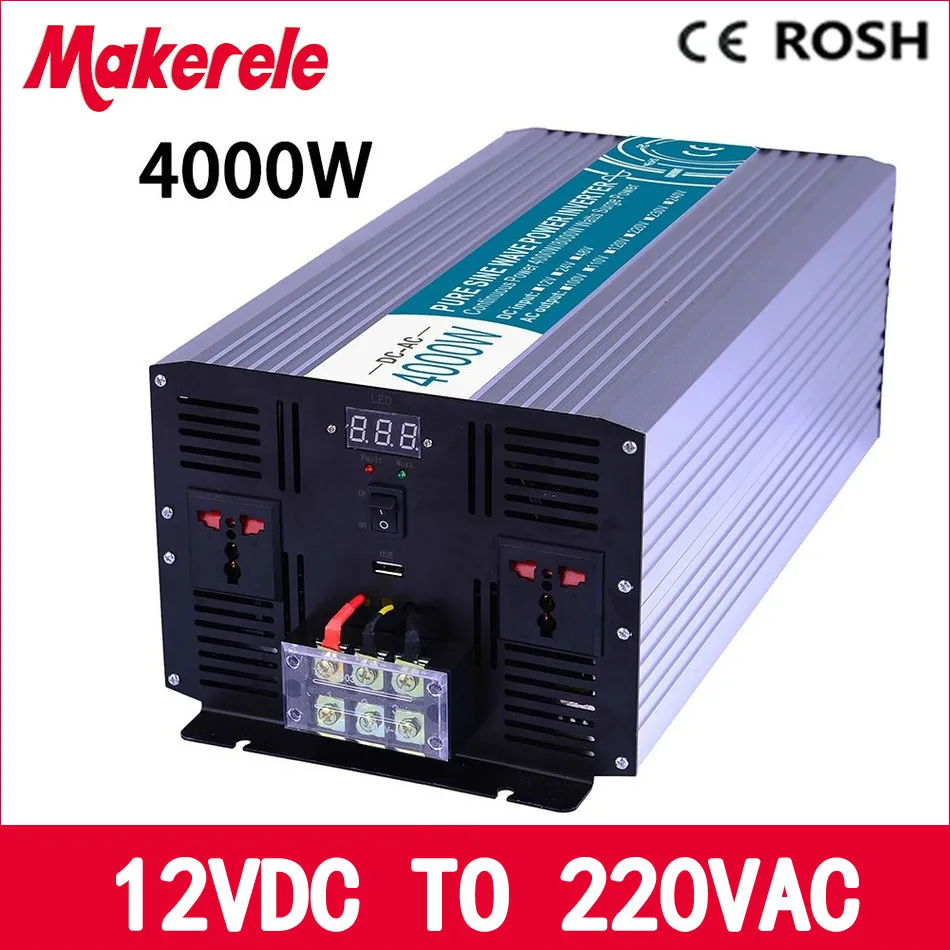 MKP4000-122 off-grid pure sine wave 4000w power inverter 12v to 220v voltage converter,solar inverter LED Display