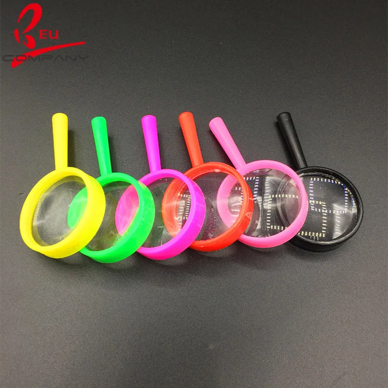3X красочное ручное пластиковое увеличительное стекло для детской игрушки