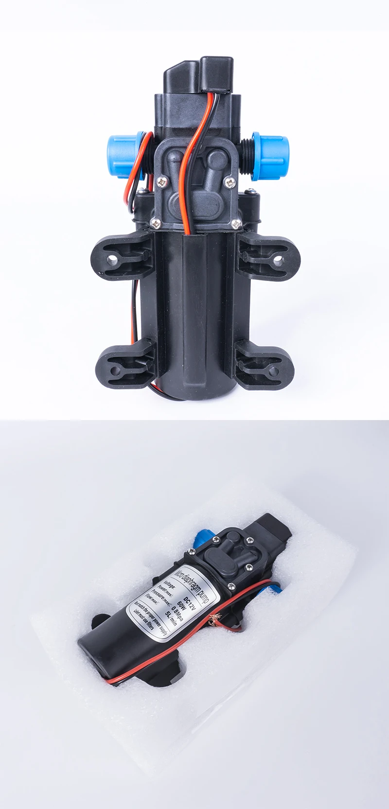 Мини DC 12 В 60 Вт 130PSI 5L/мин вода Высокая мембранный насос давления самовсасывающий насос с автоматическим переключателем для садовая тележка