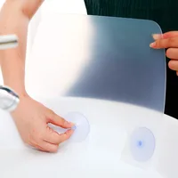 Кухонная полка-органайзер, настенная полка, присоска для брызг воды, перегородка для бассейна, кухонная полка, аксессуары для ванной комнаты, полка для раковины - изображение