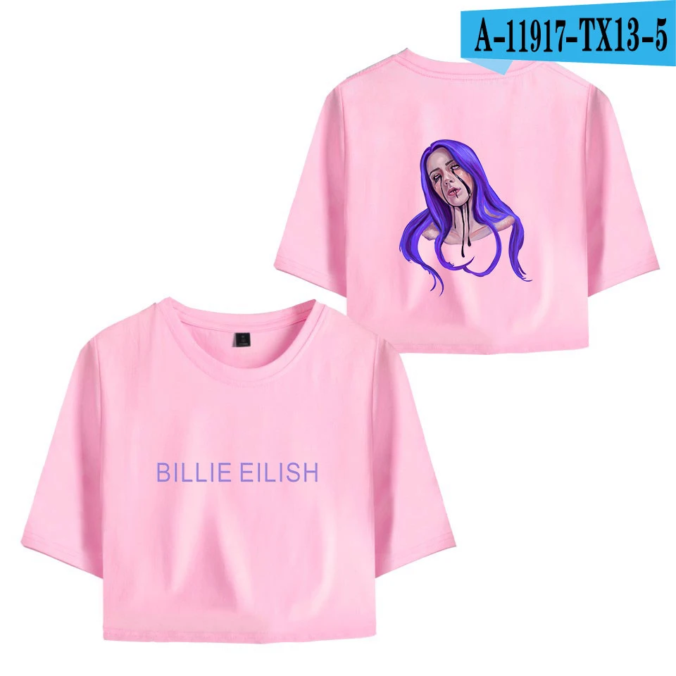 Pride Billie Eilish модный топ с принтом, популярные повседневные летние женские футболки с коротким рукавом и круглым вырезом - Цвет: pink