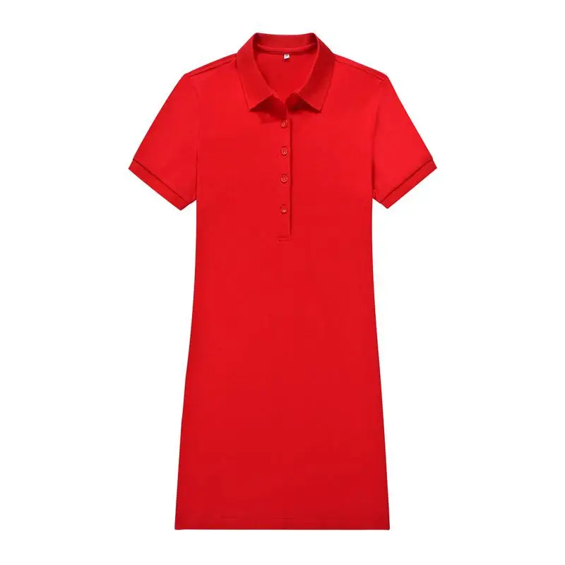 Женское платье с коротким рукавом хлопковое повседневное облегающее отворотом