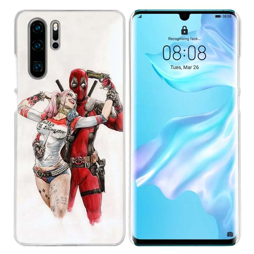 Чехол Hero Deadpool Harley Quinn для huawei P20 P30 P Smart Nova 4 3i P10 P9 P8 mate 10 20 lite Pro Mini жесткий чехол для телефона из ПК