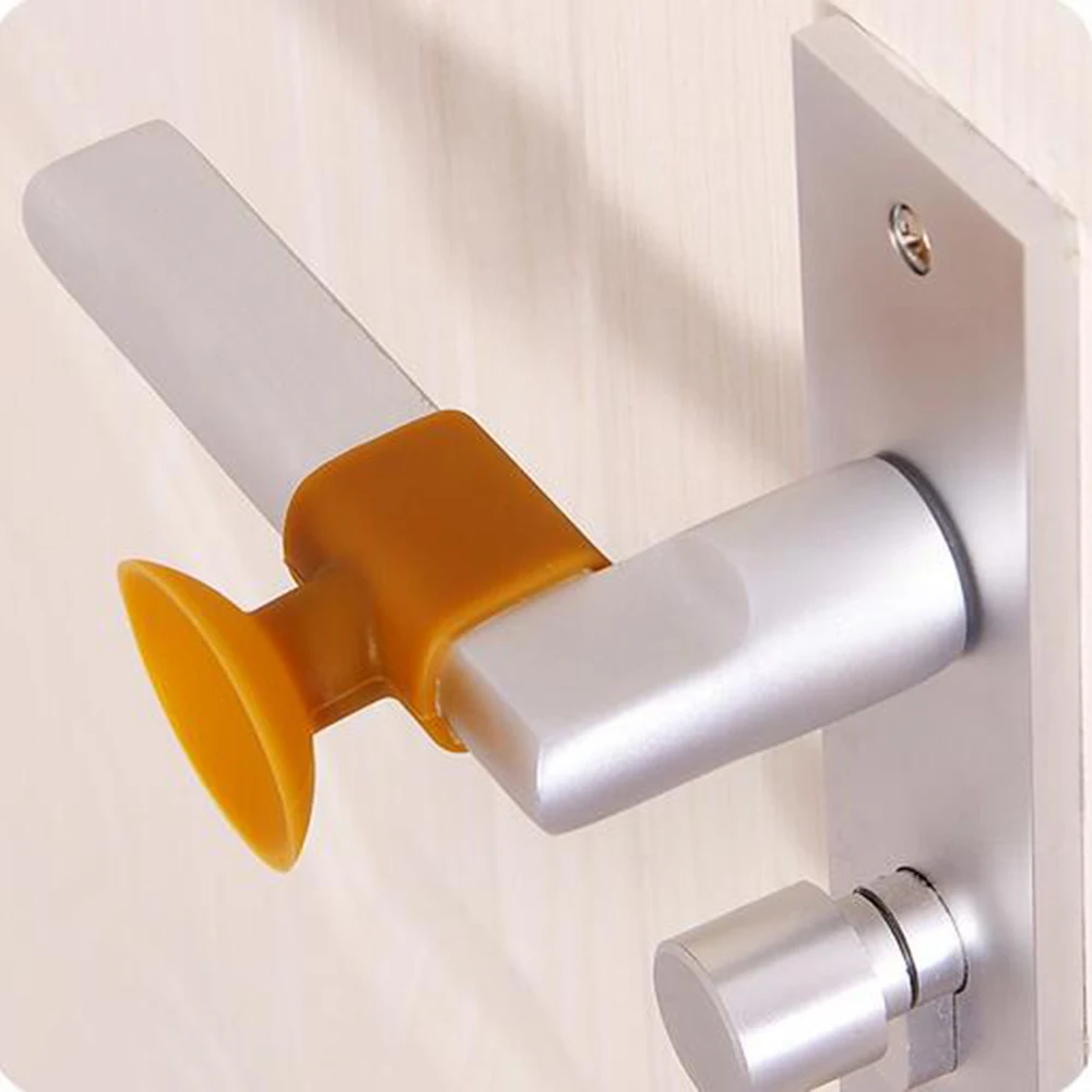 2PC Anti-bump Rubber Home Door Doorknob Back Wall Protector Savior Crash Pad Protect Door For Home 3.25cm*2cm*4.5cm 1050B