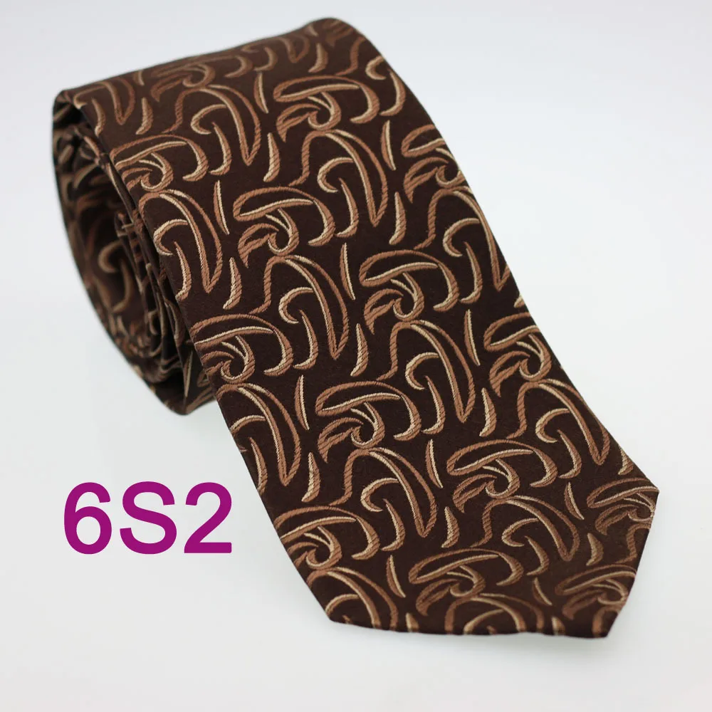 Coachella Men's ties 100% Pure Silk Tie Brown With Coffee Paisley Woven Necktie Formal Neck for dress shirts Wedding | Аксессуары