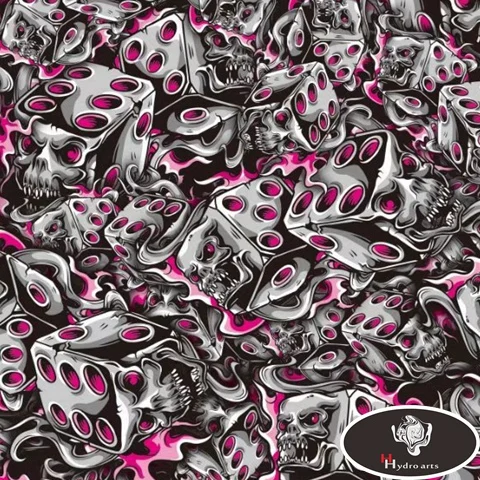 

New Arrial SKULL DICE Aqua Print Film Hydrographic Film Water Transfer Printing Film HFD125 0.5M*10M
