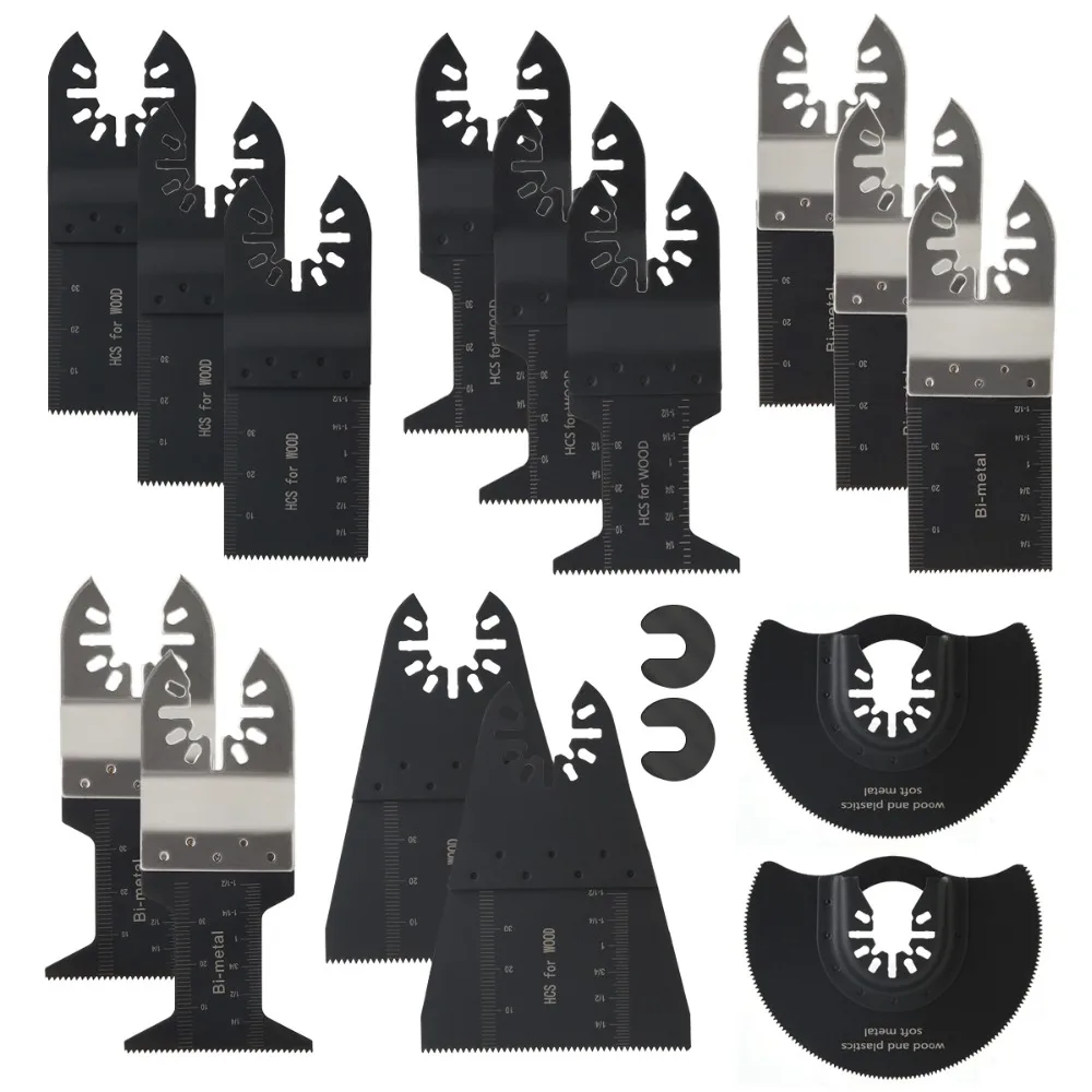 15 Carbon Steel/Bi Metal Wood Drywall Saw Blades Oscillating Multitool