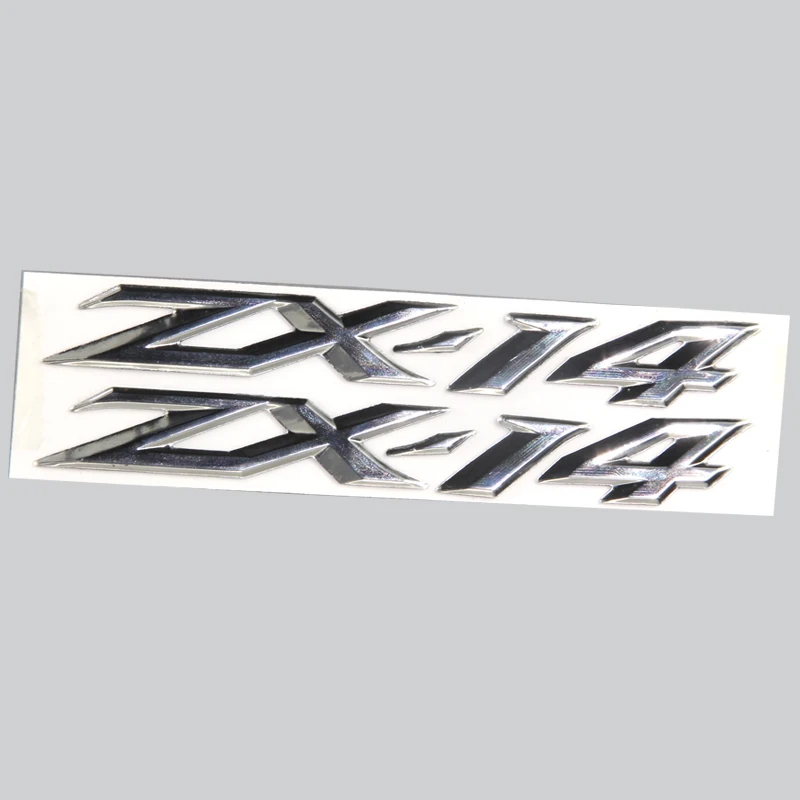 

CHROME Motorcycle 3D Raise ZX-14 Emblem Badge Sticker Decal for Kawasaki ZX-14R ZZR1400