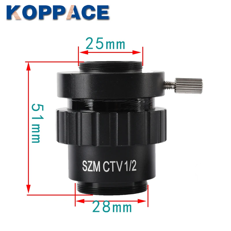 

KOPPACE Microscope lens,C-mount interface,1/2 CTV,For Trinocular Stereo Microscope,25mm Camera Interface,Camera Adapters