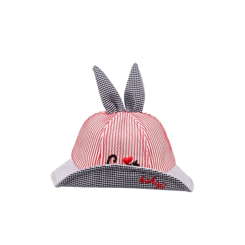 Mesh Bunny Baby Hat Breathable Soft Kids Hat Boys Girls Summer Sun Cap Wide Brim Lace Up Baby Hat With Ears Baby Girls Clothing (22)