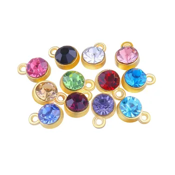 

Juya 30pcs/lot Wholesale Jewelry Making Findings Colorful Birthstone Charms For Women Children Birthday Gift Jewelry Accessories