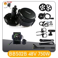 Bafang BBS02B 48 в 500 Вт Mid Crank двигатель электрический велосипед конверсионный комплект W/48 В 12Ah/17.5Ah Ebike батарея Встроенный samsung ячейка