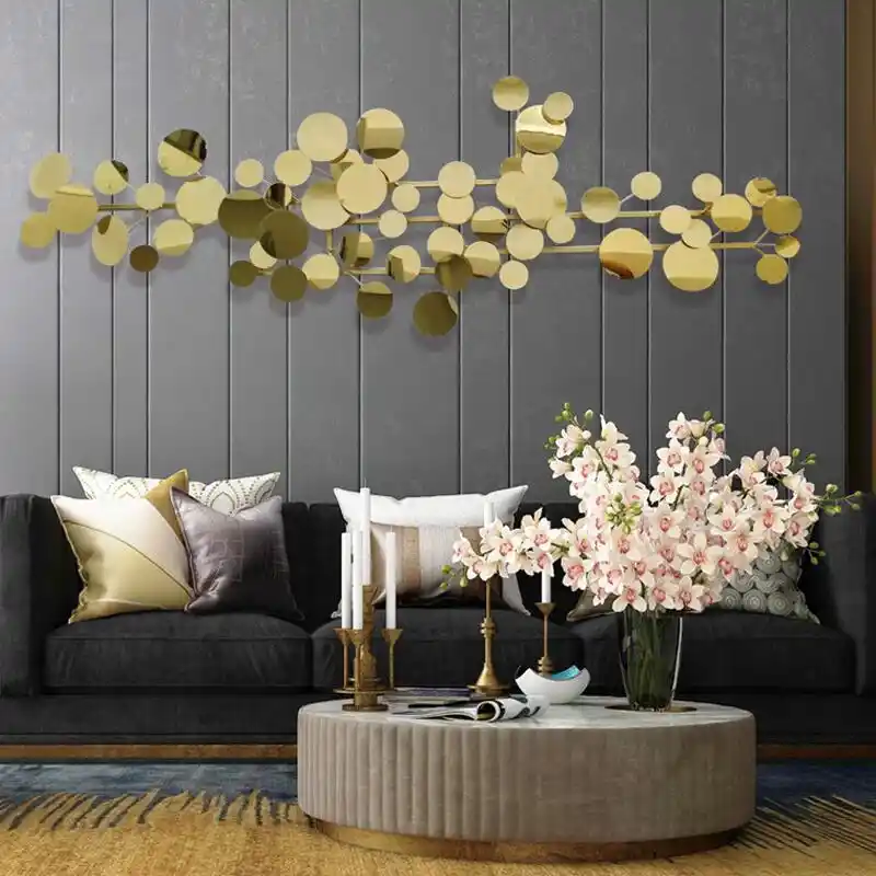 European style creative iron wall hanging Living room background porch