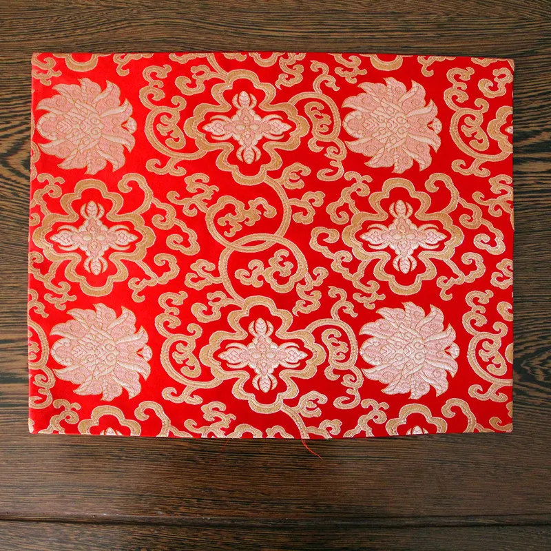 

Colorful Vintage Flower Silk Placemats Table Large Rectangle Protective Pad Chinese style Fashion Simple Dining Table Mat