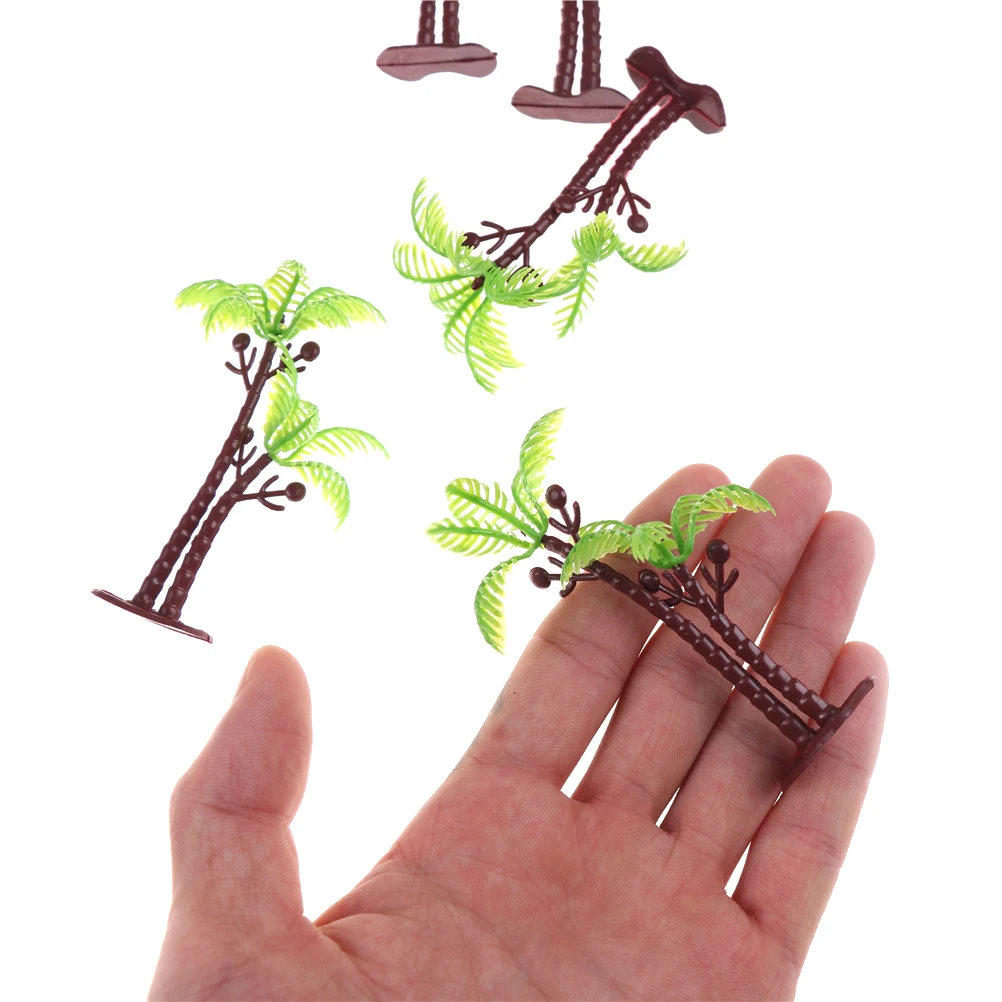 5PCS Vivid Simulation Green Tree Assemble Model Railway Dollhouse Scenery Park Layout Decor | Игрушки и хобби