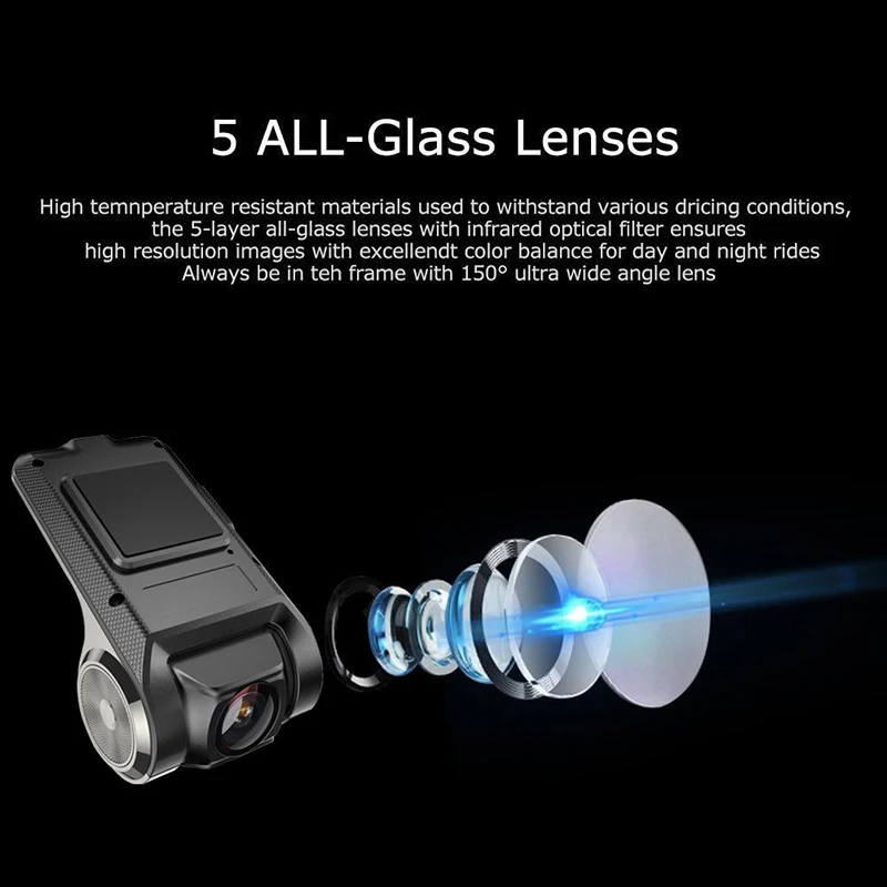 VicTsing 1080P Car DVR Camera Video Recorder WiFi ADAS G-sensor Recorder Android Auto Digital Video Recorder Dash Cam Full HD    (8)