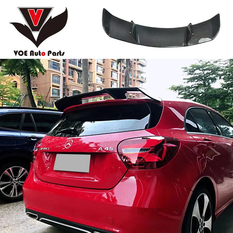 W176 Revozport style спойлер заднего крыла из углеродного волокна для Mercedes Benz A class A45 AMG A180