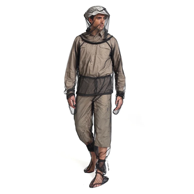 

1pc Keep Mosquito Suit Repellent Bug Jacket Mesh Hooded Suits Unisex Ultra-fine Mesh Insect Protective Hiking Camping