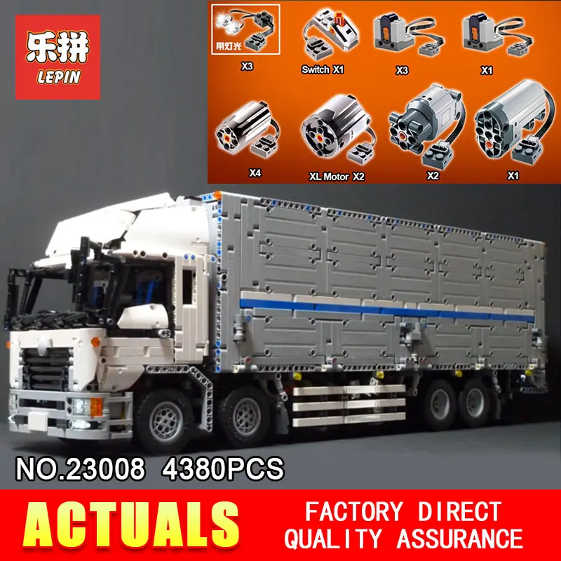

NEW LEPIN 23008 technic series 4380pcs MOC truck Model Building blocks Bricks kits Compatible boy brithday gifts 1389