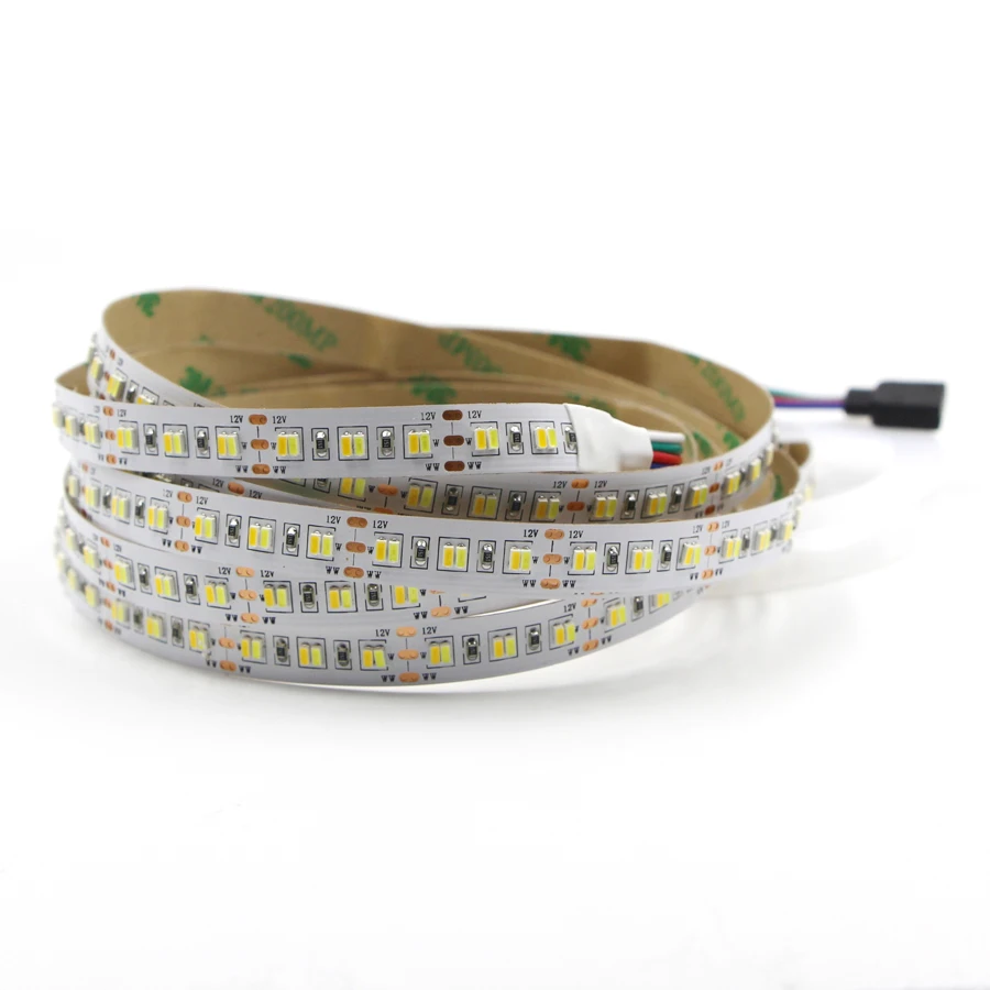 

5m Double Color 5050 2835 3014 SMD 300 600 LED Strip CW/WW Color Temperature Adjustable CCT tape lamp christmas fairy lights