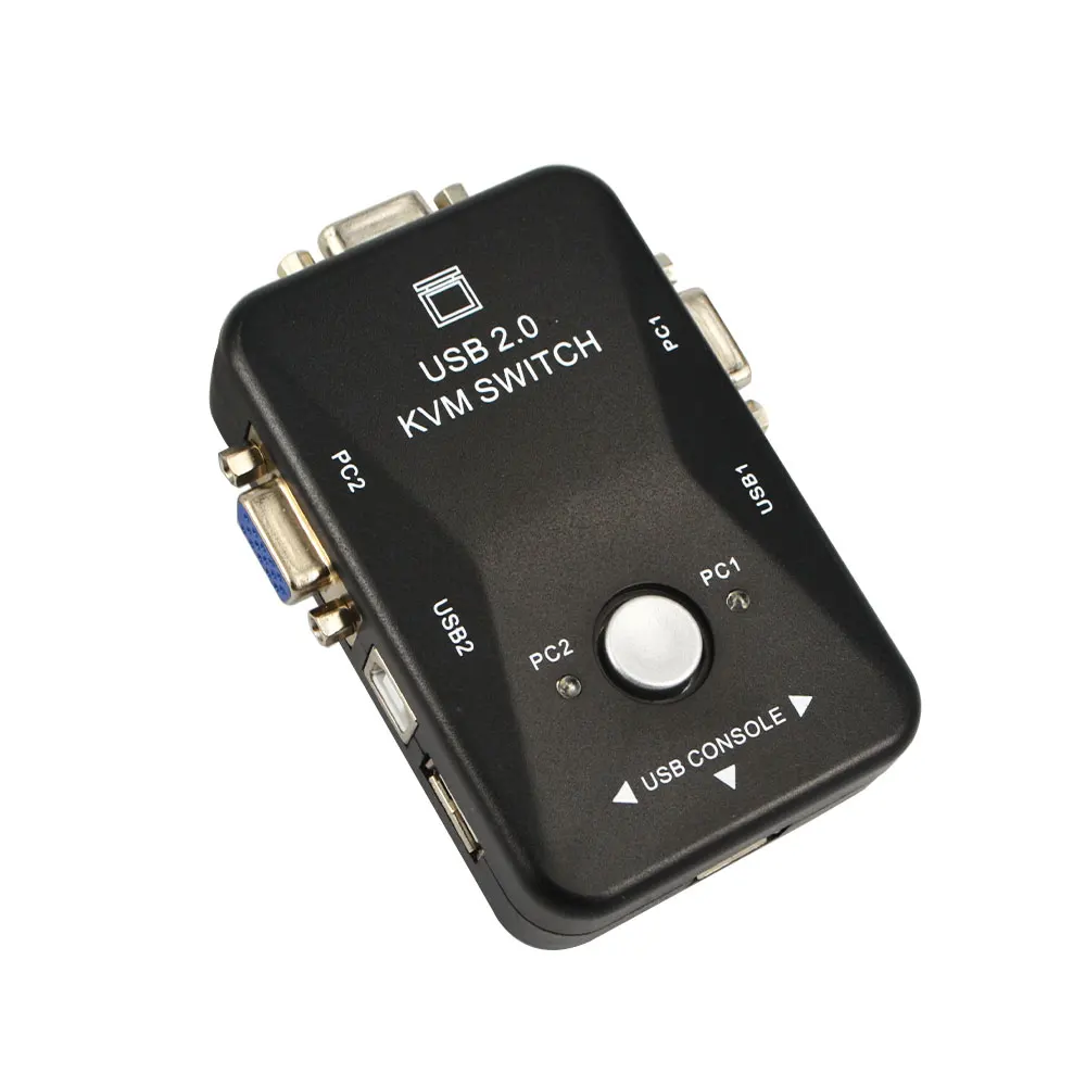 Kebidumei AK USB2.0 KVM 2 порта Селектор VGA печать автоматический переключатель VGA/переключатель SVGA Box адаптер 1920x1440 Максимальное разрешение