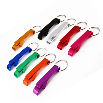 

Hot Sale 4 in 1 Pocket Aluminum Beer Bottle Opener Wedding Favor Gifts Beer Bottle Opener Keychain 10 Colors Opener Jar Openers