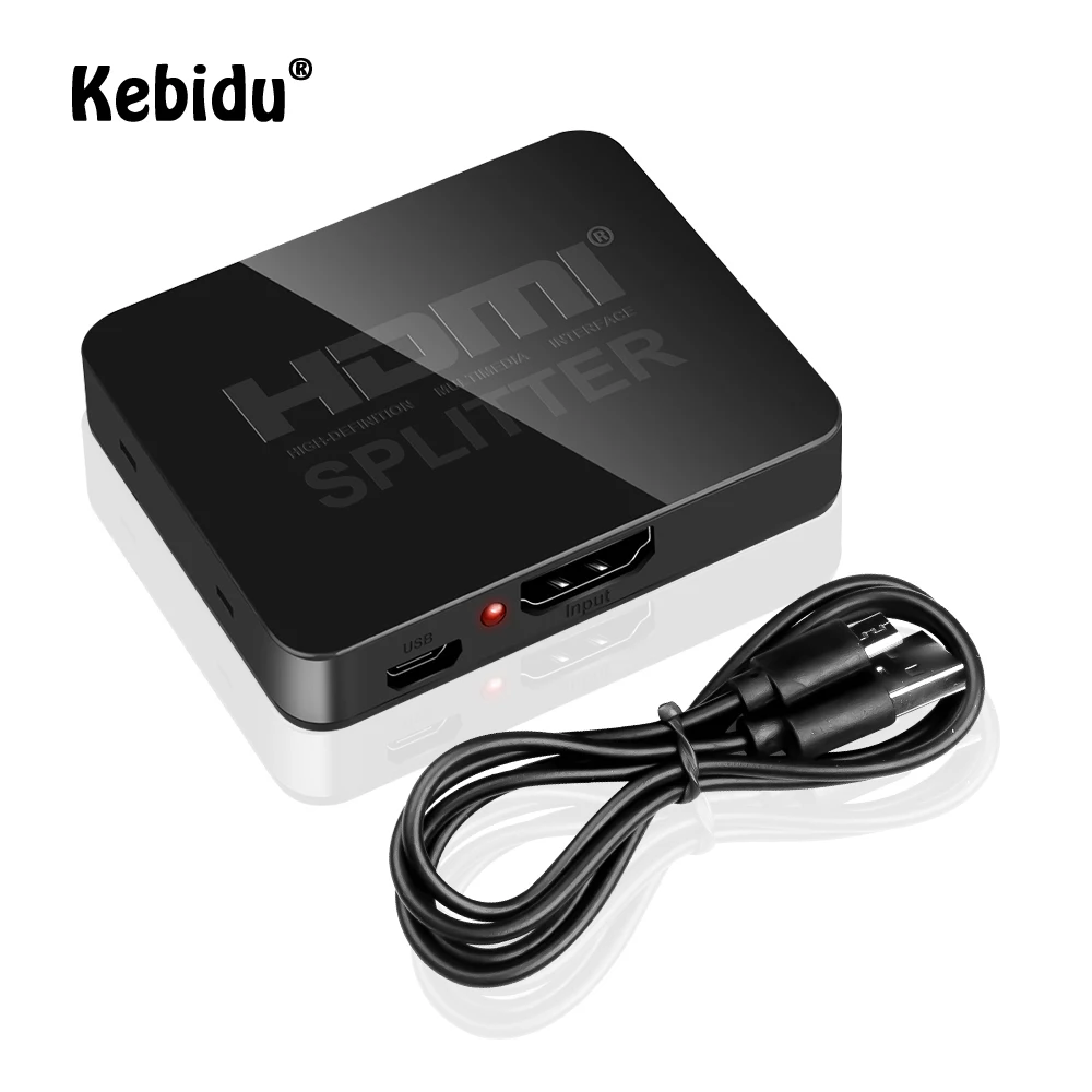 Kebidu HDCP 4K Full HD 1080p видео HDMI-совместимый сплиттер переключатель 1 в 2 выхода