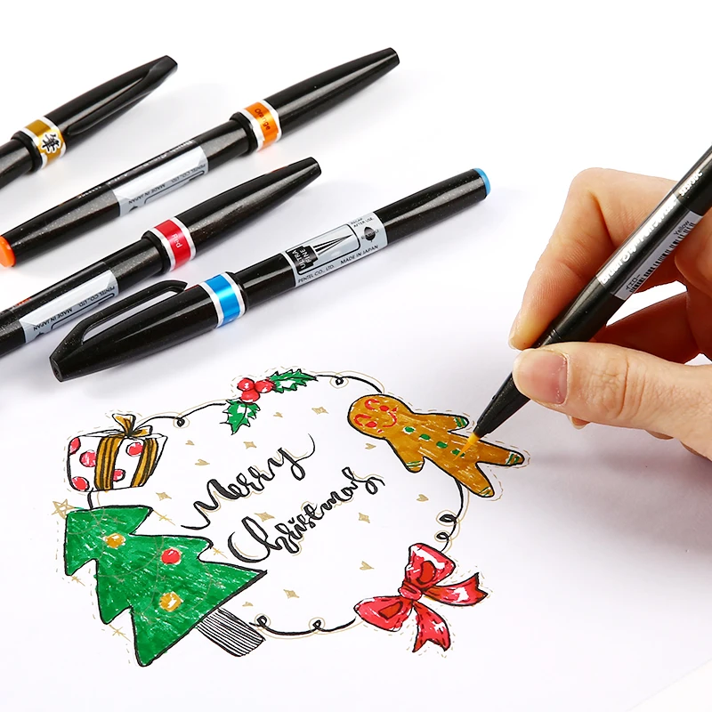 Авторучка авторучка Pentel Акварельная мягкая настоящая кисть кончик