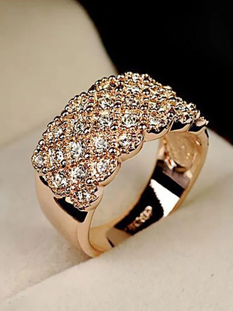 

Stainless Steel Rings For Women Ladies Rings Engagement Ring For Woman Luxury Jewelry Gold Ring