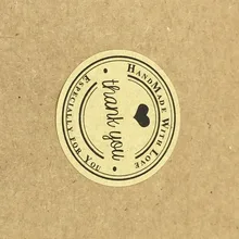 500 шт./лот клейкие этикетки из крафт-бумаги 3,5 см круглый упаковочные этикетки с надписью «спасибо» Стикеры s клейкие этикетки для запечатывания ярлыки с логотипом на заказ