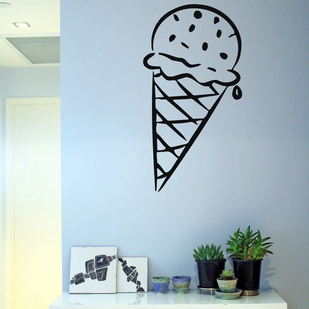 Наклейки на стены мороженое украшения для дома наклейки постер виниловый стикер