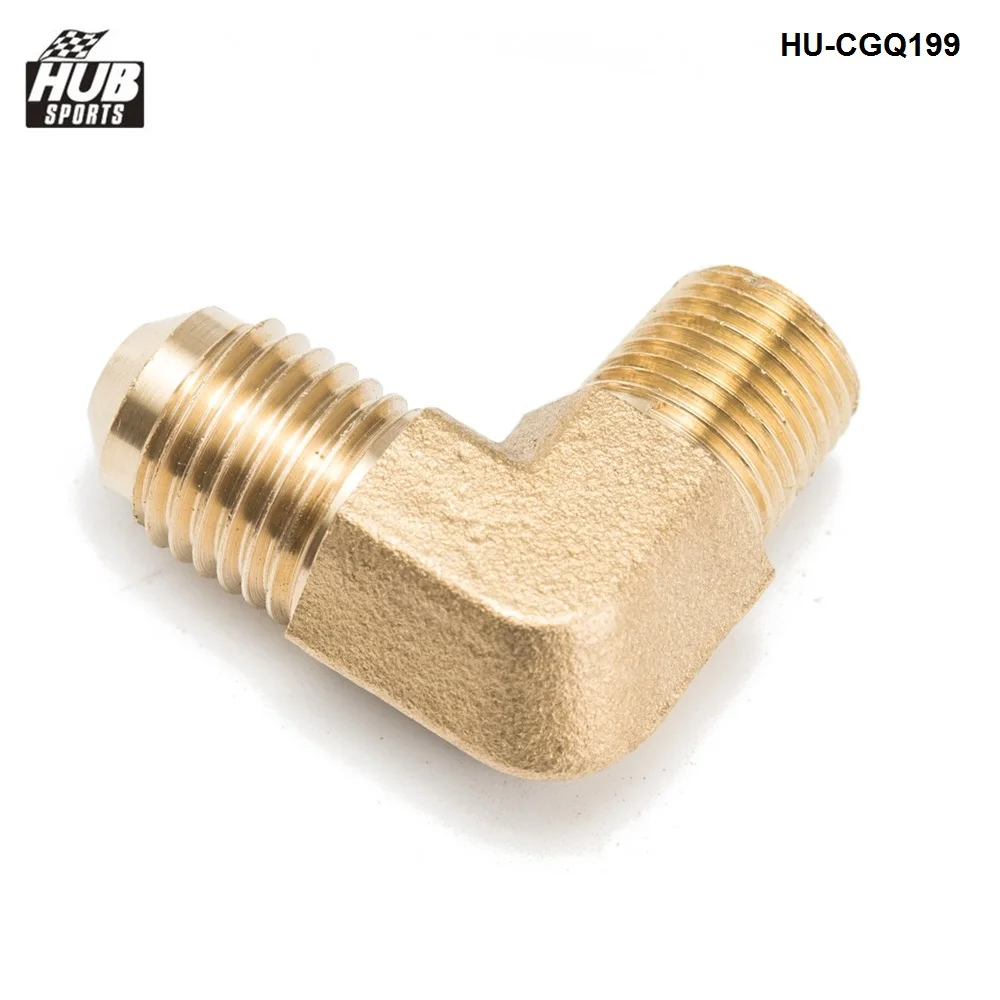 Латунный наконечник наконечника 90 градусов 1/8 &quotNPT * AN4 шланг ID для турбо масла