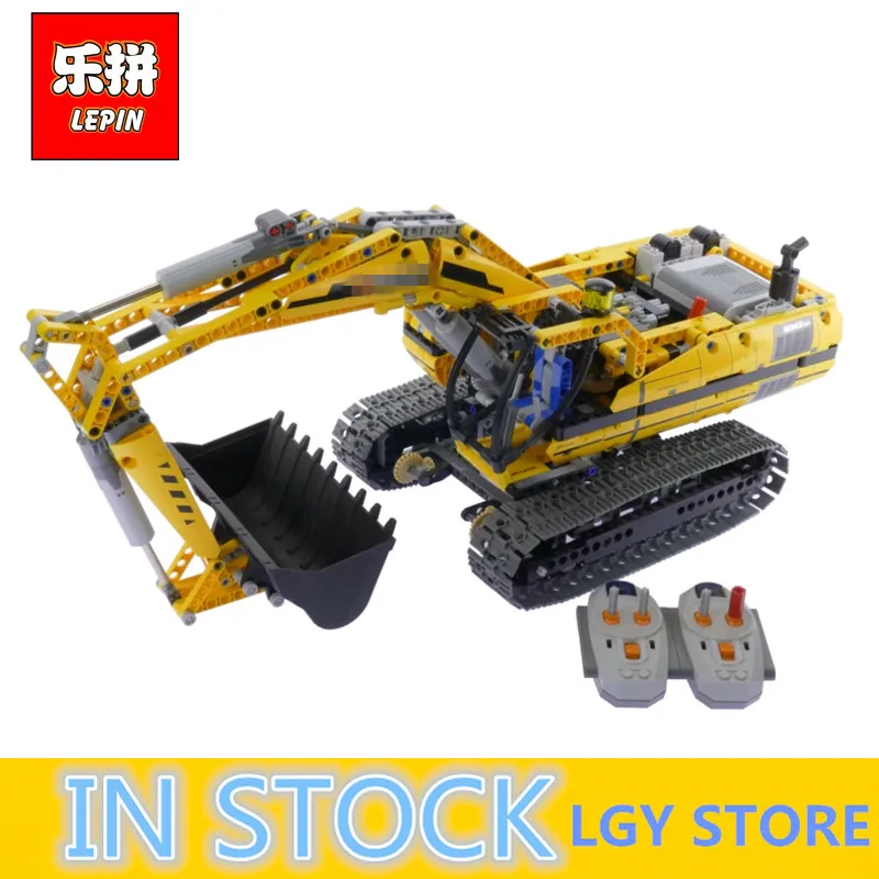 

LEPIN Technic 20007 Motorized Excavator Model Building Blocks Kits Bricks Compatible With 8043 Children Toys Christmas Gift