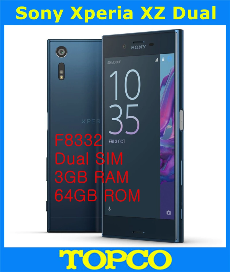 Sony Xperia XZ Dual F8332 разблокированный GSM 3g& 4G Android мобильный телефон четырехъядерный 5," 23MP wifi gps 64 Гб rom