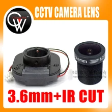 1080P 3.6mm cctv lens + IR CUT Equipment M12 for Full HD CCTV Camera MTV Mount