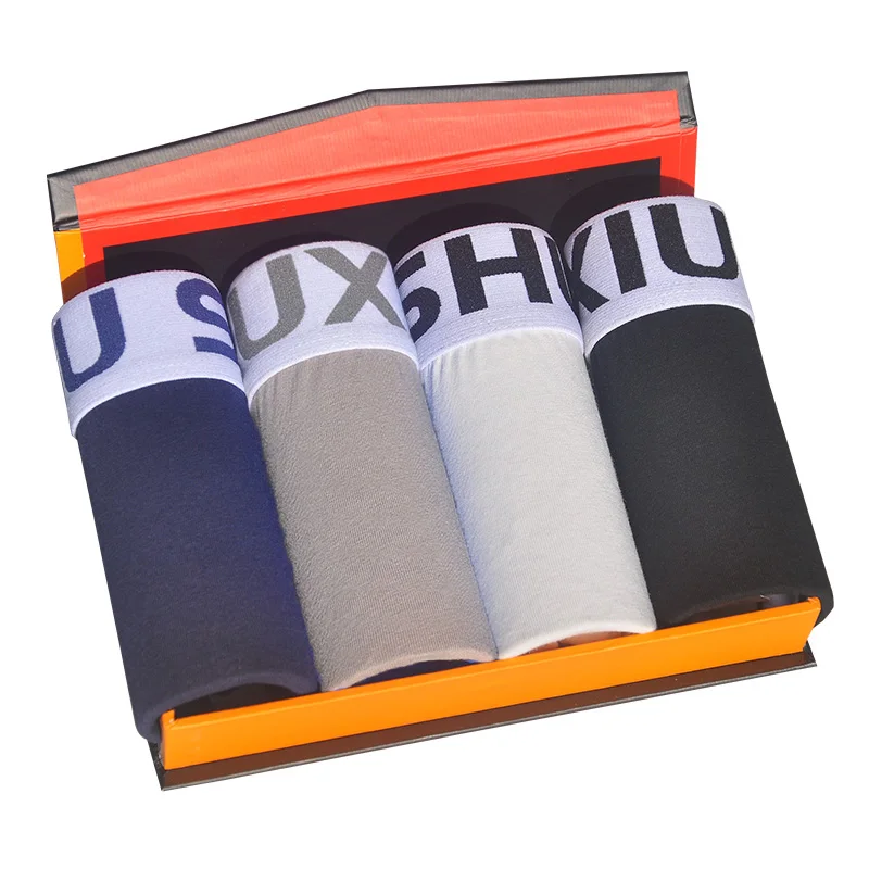 

DEWVKV 2019 Brand mens boxers cotton sexy men underwear mens underpants male panties shorts U convex pouch for gay 1008