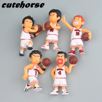 

Creative cartoon Slamdunk series decoration fridge magnet stickers 5 pcs/set Creative PVC powerful fridge magnet stickers