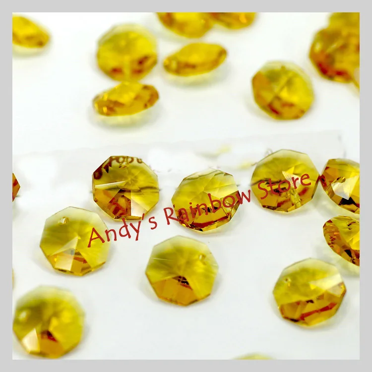 800pcs/lot 14mm diy beads crystal octagon beads in one hole, wedding