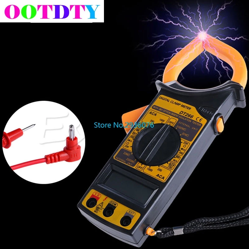 Digital Voltmeter Ammeter Ohmmeter Multimeter AC DC Volt Tester Clamp Meter DT266 APR10_35 Digital Voltmeter Ammeter Ohmmeter Multimeter AC DC Volt Tester Clamp Meter DT266 APR10_35