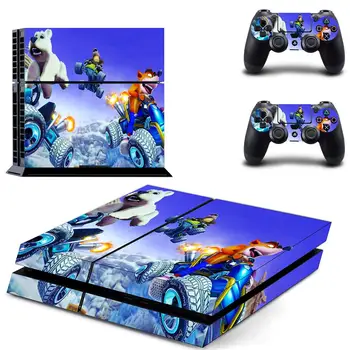 

CTR Crash Team Racing Nitro Fueled Skin Sticker Decal for PlayStation 4 Console and 2 controller skins PS4 Stickers Vinyl