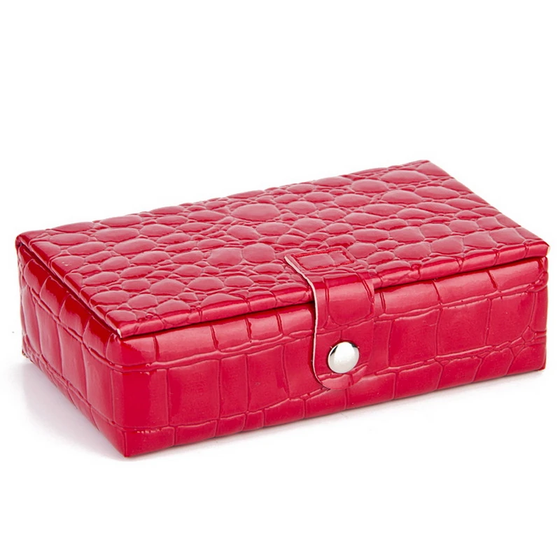 1pcs Red Color Portable Jewelry Display Case Leather Jewellery Box 1pcs Red Color Portable Jewelry Display Case Leather Jewellery Box Princess Dressing Birthday Gift Organizer In Packaging From