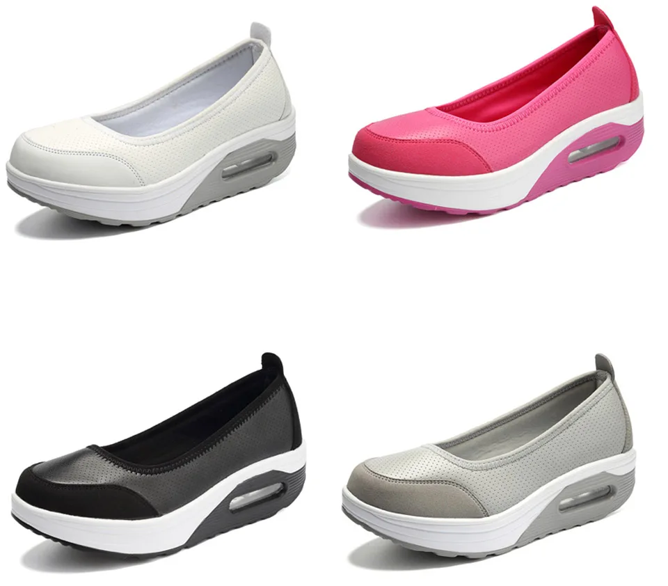 EOFK/Женская обувь на платформе; женские лоферы с закрытым носком на плоской подошве; женские Кожаные слипоны на платформе; женская повседневная обувь; мокасины на плоской подошве