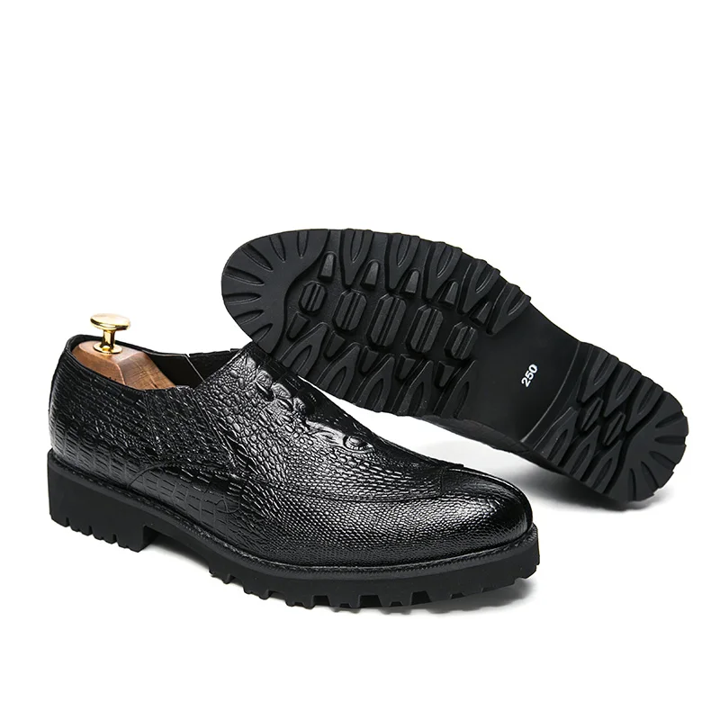 designer snake skin leather men shoes italian luxury brand fish platform party male footwear wedding dress oxford shoes for men (46)