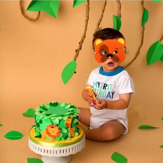 12pcs Diy Kids Animal Masks Birthday Party Masks Birthday Party Decor Kids Jungle Party Safari Party Decor Kids Favors