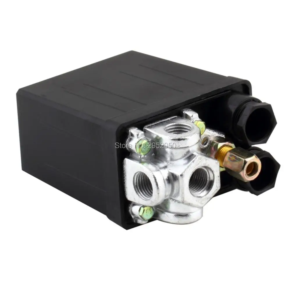 

Free shipping High Quality 1 Pcs Heavy Duty Air Compressor Pressure Switch Control Valve 220VAC 90 PSI -120 PSI DropShipping