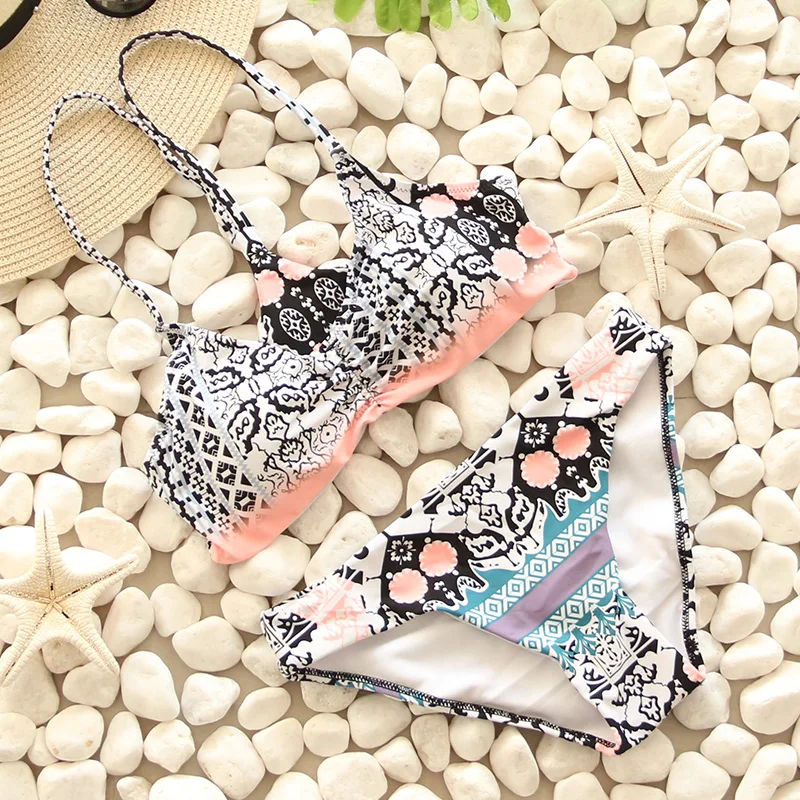 2019 New Sexy Bikinis Women Padded Bathing Suit Swimsuits Women Swimwear Female Push Up Swimsuit Brazilian Bikinis Set Biquini