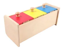 Niños Montessori Juguete de Madera Del Bebé Colorida Caja Del Cajón de Aprendizaje Preescolar Educación Formación Brinquedos Juguets
