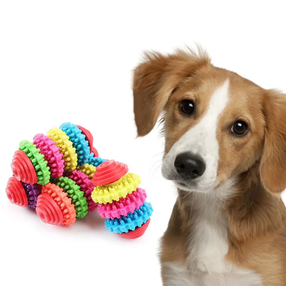 Colorful Durable TPR Rubber Pet Dog Puppy Dental Teething Healthy Teeth
