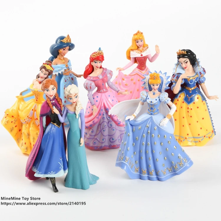 

ZXZ Princess Magic Clip Dolls Dress Magiclip 8pcs/set 12cm Action Figure Anime Decoration Collection Figurine Toy model child