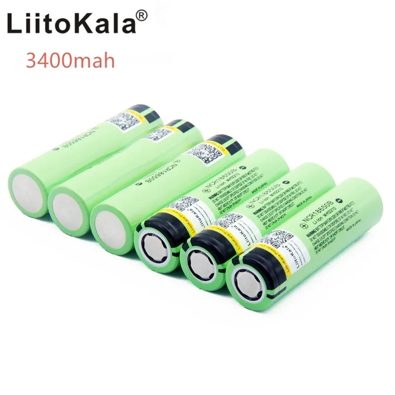 Liitokala 18650 NCR18650B Аккумуляторная батарея 3400 mAh li-ion 3,7 V - Цвет: 6PCS